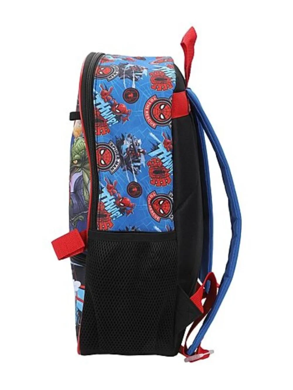 Marvel Spider-Man 5 Piece Backpack Set Lunch Bag Pouch Carabiner Keychain Kids